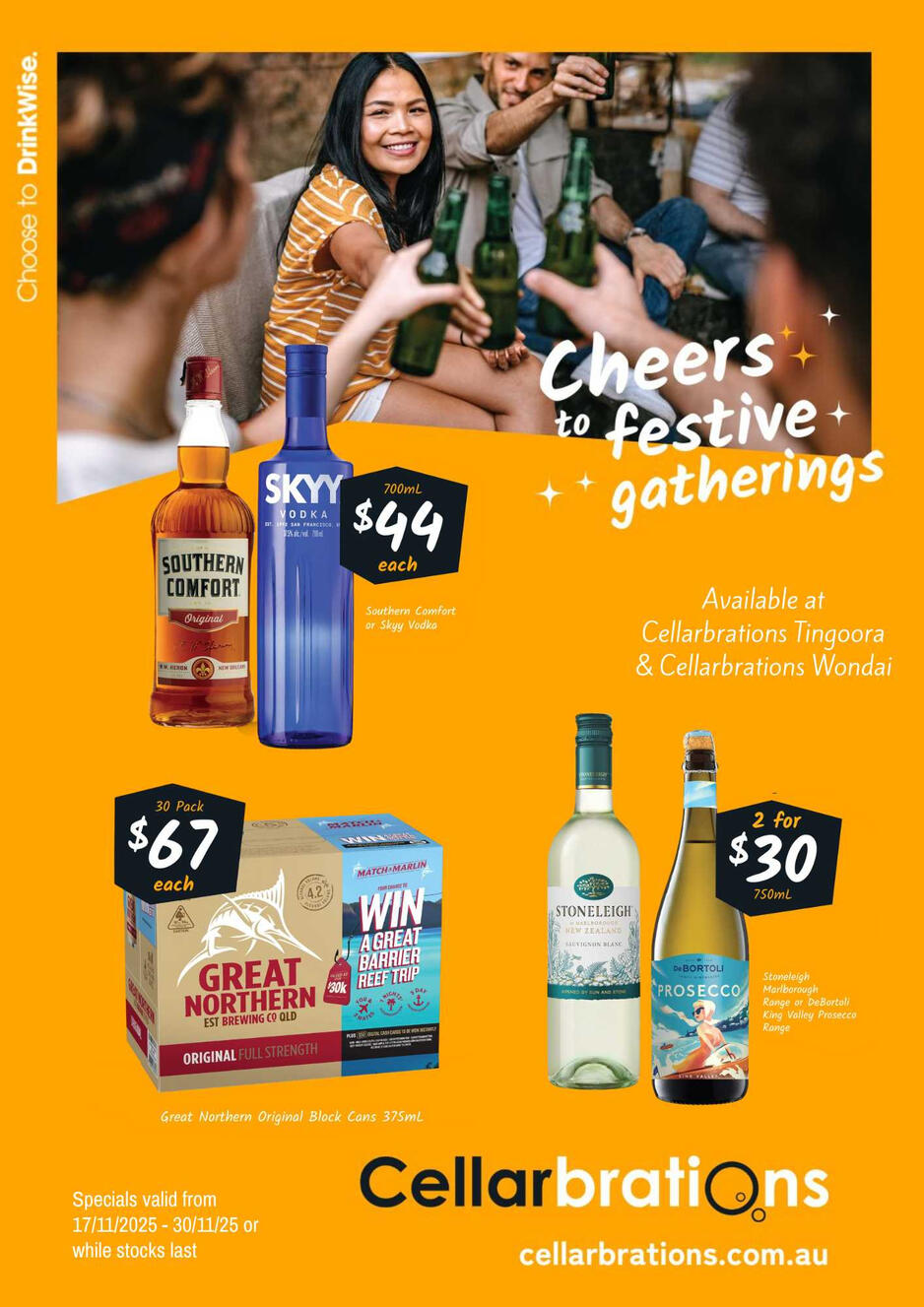 Cellarbrations Tingoora Wondai Bottleshop Specials available until 19th October 2025.